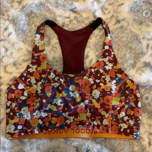 Floral OV Doing Things sports bra
